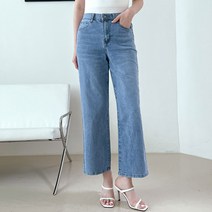 루나제이 여성용 편한스판 와이드 995 라이트블루 청바지