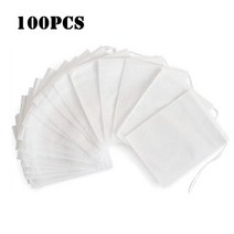 여과포 공조기 필터 100Pcs 식품 학년 빈 향기로운 차 가방 Infuser 문자열 치유 인감 필터 종이 허브 느슨, 01 WHITE_01 5x7cm