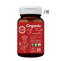 오가닉 밀크씨슬 UDCA 간 헬퍼 비알코올 간수치개선 실리마린 실리빈 비타민B 피로회복 유기농 간 해독 간기능개선 영양제 식약처인증, 2