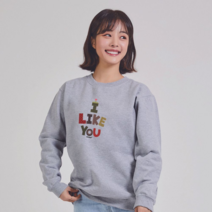 오너클랜 키밍 I LIKE YOU 캐주얼 맨투맨 후드티