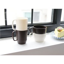 스프 씨리얼 머그 컵 전자렌지 사용가능 머그샷 350ml, 머그컵-브라운