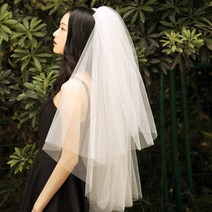 웨딩원 브라이덜샤워 면사포 진주 화이트, 1개