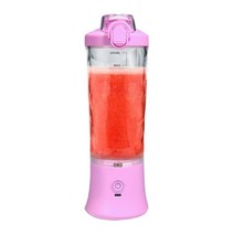 다이어트 디톡스 해독주스 휴대용 텀블러 블렌더 충전식 소형 과일 믹서 블레이드, 07=Pink