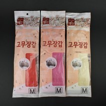 명진 고무장갑 중 M 분홍 빨강 아이보리 촘촘밴드, 중(M)