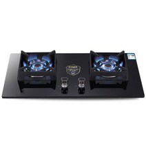 중식화구 중화렌지 4.5KW 치열한 화재 이중 회전 가스 스토브/전자 펄서/A12 듀얼 버너 유리 블랙 크리스탈, 02 Liquefied gas