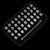 스탬프알파벳 철강 번호 펀치 가죽 공예 아트 스탬프, 쿠팡 그린 6MM GD02765