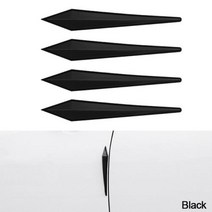 휠가드 자동차 도어 프로텍터 3D 스티커 4 개 차고 고무 벽 보호 범퍼 안전 주차 스타일링 액세서리, Black, 03 Black