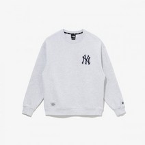 NEW ERA MLB 그리드 로고 뉴욕 양키스 맨투맨 헤더 그레이 13338670 AP GRID LG RL24 NEYYAN H GRY