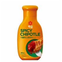 CJ더마켓 마약 소스 만들기 메뉴 개발 황금 레시피 백설 치폴레 스파이시 소스 양념 만능 비빔 국물요리 볶음 요리 국수 260G, 26개
