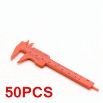 디지털마이크로미터 외경마이크로미터 내경 스탠드 80mm 플라스틱 버니어 캘리퍼스 다이얼 게이지 마이크로 미터 측정 눈금자 깊이 도구, red 50pcs, 03 red 50pcs