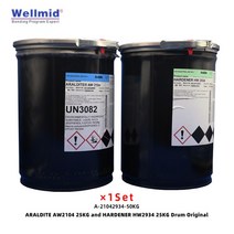 에폭시 ARALDITE AW2104 에폭시 수지와 경화제 HW2934 결합 2 액체 페이스트 접착제 빠른 접착 유리 고무, 02 50kgAW2104HW2934