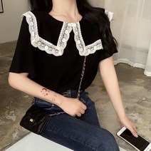 메이킹유 빅카라 프릴 루즈핏 반팔 캐주얼 썸머티 8622아코블티