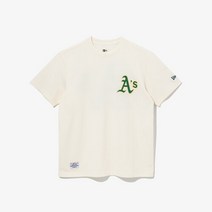 [AK PLAZA] [뉴에라][공용]MLB 빅 페이즐리 오클랜드 애슬레틱스 티셔츠 아이보리 (13086596)