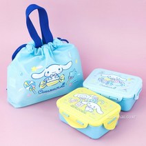 산리오 시나몰롤 콤팩트 2단도시락 시나모롤 도시락 산리오도시락, 1개