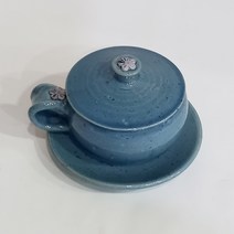 꽃하나 쌍화차잔세트 200ml 청록 -한방차 전통찻잔