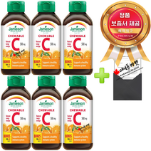 자미에슨 비타민C 츄어블 500mg 120정+정품보증서, 6통, 500mg 120정