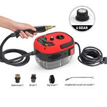 가정용 고압 멀티 스팀기 차량용 스팀세차기 상업용 고압 스팀 청소기 110V-240V 자동차 다기능 청소 기, 02 Red_04 AU_01 110V
