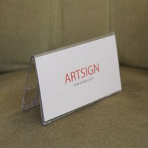 아크릴 명패 사무실 책상 탁상 삼각형 POP 명판 A형 투명 100x70mm