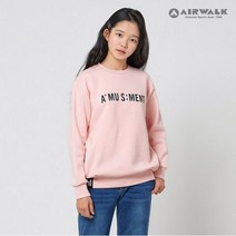 에어워크주니어 레터링 포인트 기모 맨투맨 티셔츠 .