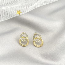 ONAKY 신제품S925 실버 바늘 한국 망홍 다이아몬드 부채형 귀걸이 동그란 얼굴 날씬해 보이고 향기로운 디자인 사치 귀걸이 귀걸이 여자, EH-0049-2