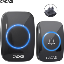 CACAZI 무선초인종 300M 장거리 방수, 2개