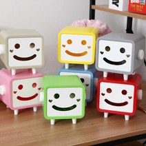 아트박스/디자인에버 스마일 로보틱 휴지케이스(롤 티슈 용), 레드