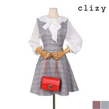 체크배색 점퍼 원피스 (CI3WOP07)