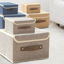 덕수샵 접이식 멀티 공간 박스 속옷 양말 수건 장난감 수납 보관 뚜껑 정리 박스 함, 소형, 그레이