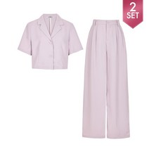 포커스 테일러드크롭자켓+와이드팬츠SET B4M1JK1071