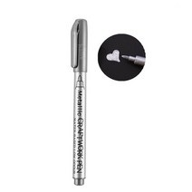 크롬도색 실버 마커 펜 DIY 피규어 도색 페인트 펜 미러 크롬 금속 펜, 0.7mm