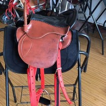 말안장 승마 패드 승마 장비 가죽 통합 리얼 소 가죽 라이더 세트 조랑말 스페셜 승마안장, 노랑