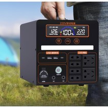 파워뱅크 220v 대용량 1500W 인산철 배터리 캠핑용 휴대용 차박 전원 보조배터리, 1500W 1500000mAh 2200wh