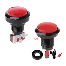 조명 푸시 버튼 아케이드 머신 게임 콘솔 부품 12V 램프 45mm 버튼, 빨간색
