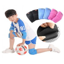 5세 7세 10세 두발 킥보드 롱보드 축구 주니어 어린이 벨크로 무릎보호대 2p 1set, 블랙