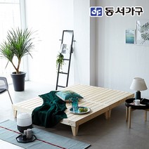 동서가구 네오 소나무원목 통마루 무헤드 슈퍼싱글 퀸 침대 (매트리스 선택) NEO118, 네츄럴