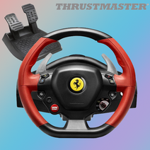 Thrustmaster 페라리458 스파이더 레이싱 휠 2페달 XBOX전용, 1
