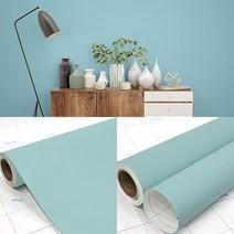 현대시트 리폼 초보자용 인테리어필름 단색 무광 고급 시트지 53종 5m, 15) 민트 ECSL588 - 5m