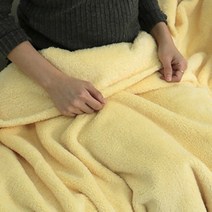 유니원단 대폭 포근한 극세사 양털원단 촬영소품 17종, 양면양털원단라이트옐로우
