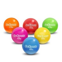 GoSports Plyometric 야구 및 소프트볼 훈련용 가중 공 6팩 - 힘과 역학을 향상시키는 가변 웨이트 볼 - 프로 또는 엘리트 세트, 100-450g PRO Set
