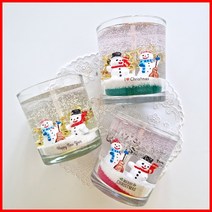 (7온즈 3개만들기) 눈사람-크리스마스 양초 젤캔들 키트 만들기(210ml/3), 블랙체리, 핑크