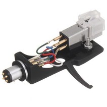 레트로 턴테이블 감성 LP플레이어 축음기 전축 인테리어Cartridge Stylus With Turntable Headshell 4 Pin, [01] Black