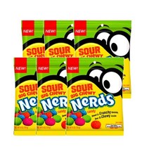 너드 사워 빅 츄이 캔디 6oz Nerds Sour Big Chewy Caramelo, 6팩