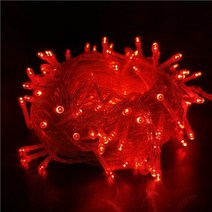 Euus 플러그 8 led 고드름 요정 문자열 조명 화환 크리스마스 야외 실내 새해, 빨간색, 100m 800led 우리 110v
