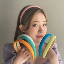[6개1세트] 워더미 형광 비비드 컬러 린넨 머리띠 헤어밴드 CZF350