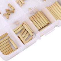 M2 암 X 육각 황동 스탠드오프 540 개 금속 나사 포함 구색 키트 플라스틱 상자, 한개옵션0