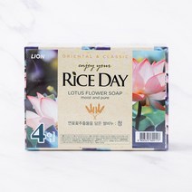 [메가마트]라이스데이 연꽃과 어성초를 담은 쌀비누 청 100g*4개, 100g, 4개