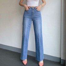 스타일난다 핏이 예쁜 스판 밴딩 레직기 통일자 청바지 착용감좋은 아이스 연청 데님팬츠