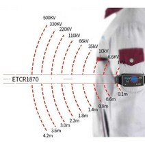 활선경보기 안전감지기 팔뚝형 고전압경보기 500KV, ETCR1870C (40V-1KV) 팔뚝형