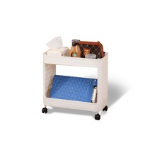 디모어 공간활용 슬림 이동식 트롤리 수납선반, 2단