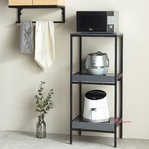 그레이 싱글 렌지대 에어프라이어 수납장 주방 철제 선반장 오픈 전자 틈새 장, SPRg_01.싱글렌지대 그레이(SI135)